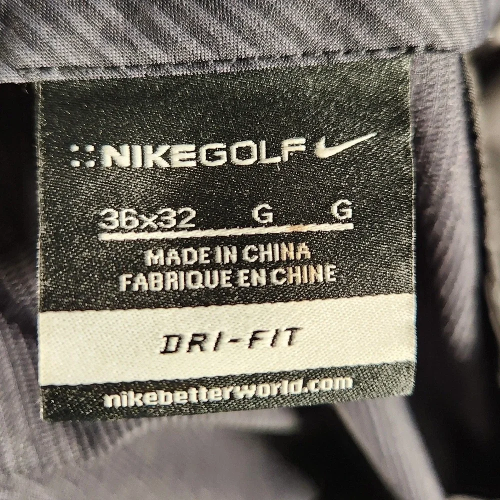 Nike Golf Pants Mens 36x32 Gray Excellent Dri-FIT Pinstripe Performance Trousers